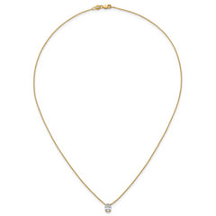 14k 3/4 carat Lab Grown Diamond VS/SI+ G+ Oval Complete 18 inch Four Prong Pendant Necklace