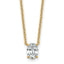 14k 3/4 carat Lab Grown Diamond VS/SI+ G+ Oval Complete 18 inch Four Prong Pendant Necklace