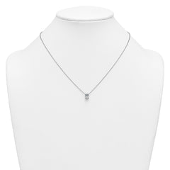 14k White Gold 1 carat Lab Grown Diamond VS/SI+ G+ Oval Complete Four Prong 18 inch Pendant Necklace