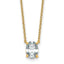 Oval Lab-Grown Diamond Necklace in 14K Yellow Gold with Straight Bail (1 ct. tw.), 18 Inch - Sophia Jewelers