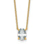 14k 1 carat Lab Grown Diamond VS+ F+ Oval Complete Four Prong 18 inch Pendant Necklace