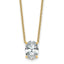 Bezel-Style Setting Oval Lab-Grown Diamond Necklace in 14K Yellow Gold (2 ct. tw.), 18 Inch - Sophia Jewelers