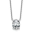 Oval Lab-Grown Diamond Necklace in 14K White Gold (3 ct. tw.), 18 Inch - Sophia Jewelers