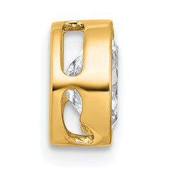 14k 1 carat Certified Lab Grown Diamond VS+ F+ Oval Complete Bezel Set Chain Slide Pendant