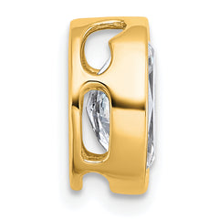 14k 2 carat Certified Lab Grown Diamond VS+ F+ Oval Complete Bezel Set Chain Slide Pendant