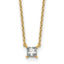 14k 1/4 carat Lab Grown Diamond VS+ F+ Princess Complete 18 inch Four Prong Pendant Necklace