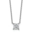 Bezel Setting Princess Lab-Grown Diamond Necklace in 14K White Gold (3/4 ct. tw.), 18 Inch - Sophia Jewelers