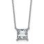 Princess Lab-Grown Diamond Necklace in 14K White Gold (2 ct. tw., VS+ F+), 18 Inch - Sophia Jewelers