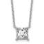 Certified Princess Lab-Grown Diamond Necklace in 14K White Gold (2 1/2 ct. tw.), 18 Inch - Sophia Jewelers