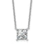 Certified Princess Lab-Grown Diamond Necklace in 14K White Gold (3 ct. tw.), 18 Inch - Sophia Jewelers