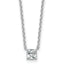 14k White Gold 1/2 carat Lab Grown Diamond VS+ F+ Cushion Complete 18 inch Four Prong Pendant Necklace