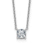 14kw 3/4ct Lab Grown Dia VS+ F+ Cushion Comp 18in Pendant Necklace