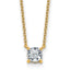 14k 3/4 carat Lab Grown Diamond VS+ F+ Cushion Complete 18 inch Four Prong Pendant Necklace