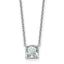 Bezel Setting Cushion Lab-Grown Diamond Necklace in 14K White Gold (1 ct. tw.), 18 Inch - Sophia Jewelers