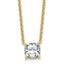 14k 2 1/2 carat Certified Lab Grown Diamond VS+ F+ Cushion Complete 18 inch Four Prong Pendant Necklace