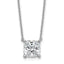 Certified Cushion Lab-Grown Diamond Necklace in 14K White Gold (3 1/2 ct. tw.), 18 Inch - Sophia Jewelers
