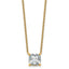 14k 4 carat Certified Lab Grown Diamond VS+ F+ Cushion Complete 18 inch Four Prong Pendant Necklace