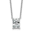 14kw 3ct Cert Lab Grown Dia VS+ F+ Radiant Comp 18in Pendant Necklace