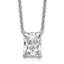 Radiant Lab-Grown Diamond Necklace in 14K White Gold (4 ct. tw.), 18 Inch - Sophia Jewelers