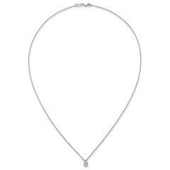 14k White Gold 1/2 carat Lab Grown Diamond VS+ F+ Pear Complete 18 inch Four Prong Pendant Necklace