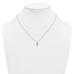 14k White Gold 1 1/2 carat Certified Lab Grown Diamond VS+ F+ Pear Complete 18 inch Four Prong Pendant Necklace