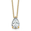 Certified Pear Lab-Grown Diamond Necklace in 14K Yellow Gold (2 ct. tw.), 18 Inch - Sophia Jewelers
