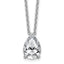 Certified Pear Lab-Grown Diamond Necklace in 14K White Gold (3 1/2 ct. tw.), 18 Inch - Sophia Jewelers