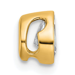 14k 1/4 carat Lab Grown Diamond VS+ F+ Pear Complete Bezel Set Solitaire Chain Slide Pendant