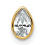 14ky 1/4ct Lab Grown Diamond VS+ F+ Pear Comp Bezel Chain Slide