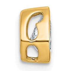 14k 5/8 carat Lab Grown Diamond VS+ F+ Pear Complete Bezel Set Solitaire Chain Slide Pendant