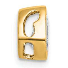 14k 3/4 carat Lab Grown Diamond VS+ F+ Pear Complete Bezel Set Solitaire Chain Slide Pendant