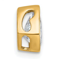 14k 1 carat Certified Lab Grown Diamond VS+ F+ Pear Complete Bezel Set Solitaire Chain Slide Pendant