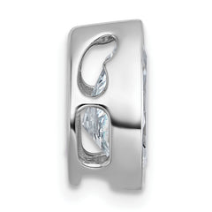 14k White Gold 2 1/2 carat Lab Grown Diamond VS+ F+ Pear Complete Bezel Set Solitaire Chain Slide Pendant