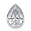 14k White Gold 2 1/2 carat Certified Lab Grown Diamond VS+ F+ Pear Complete Bezel Set Solitaire Chain Slide Pendant