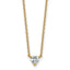 14ky 1/4ct Lab Grown Diamond VS+ F+ Heart Comp 18in Pendant Necklace