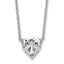 14kw 3 1/2ct Cert Lab Grown Dia VS+ F+ Heart Comp 18in Pendant Necklace