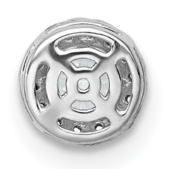 14k White Gold 1/3 carat Lab Grown Diamond VS+ F+ Round Complete Halo Chain Slide Pendant