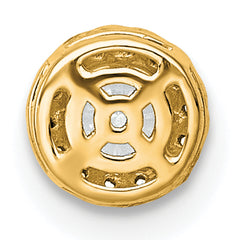 14k 1/3 carat Lab Grown Diamond VS+ F+ Round Complete Halo Chain Slide Pendant