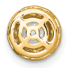 14k 5/8 carat Lab Grown Diamond VS+ F+ Round Complete Halo Chain Slide Pendant