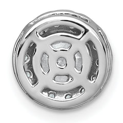 14k White Gold 1 1/4 carat Lab Grown Diamond VS+ F+ Round Complete Halo Chain Slide Pendant