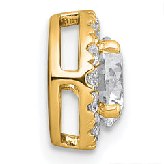 14k 1 1/4 carat Certified Lab Grown Diamond VS+ F+ Round Complete Halo Chain Slide Pendant