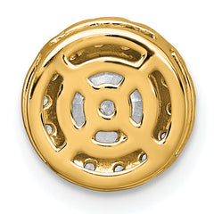 14k 1 1/4 carat Certified Lab Grown Diamond VS+ F+ Round Complete Halo Chain Slide Pendant