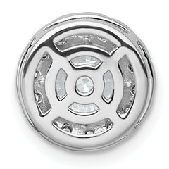 14k White Gold 1 7/8 carat Certified Lab Grown Diamond VS+ F+ Round Complete Halo Chain Slide Pendant