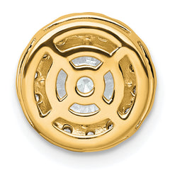 14k 1 7/8 carat Lab Grown Diamond VS+ F+ Round Complete Halo Chain Slide Pendant