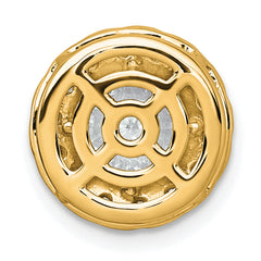 14k 2 1/2 carat Lab Grown Diamond VS+ F+ Round Complete Halo Chain Slide Pendant