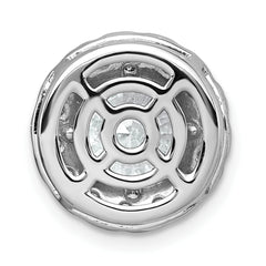 14k White Gold 3 carat Certified Lab Grown Diamond VS+ F+ Round Complete Halo Chain Slide Pendant