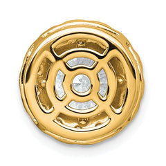 14k 3 carat Lab Grown Diamond VS+ F+ Round Complete Halo Chain Slide Pendant