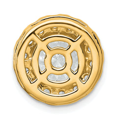 14k 3 3/4 carat Certified Lab Grown Diamond VS+ F+ Round Complete Halo Chain Slide Pendant