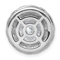 14k White Gold 5 carat Certified Lab Grown Diamond VS+ F+ Round Complete Halo Chain Slide Pendant