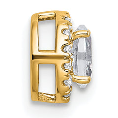 14k 1/3 carat Lab Grown Diamond VS+ F+ Round Complete Halo Chain Slide Pendant